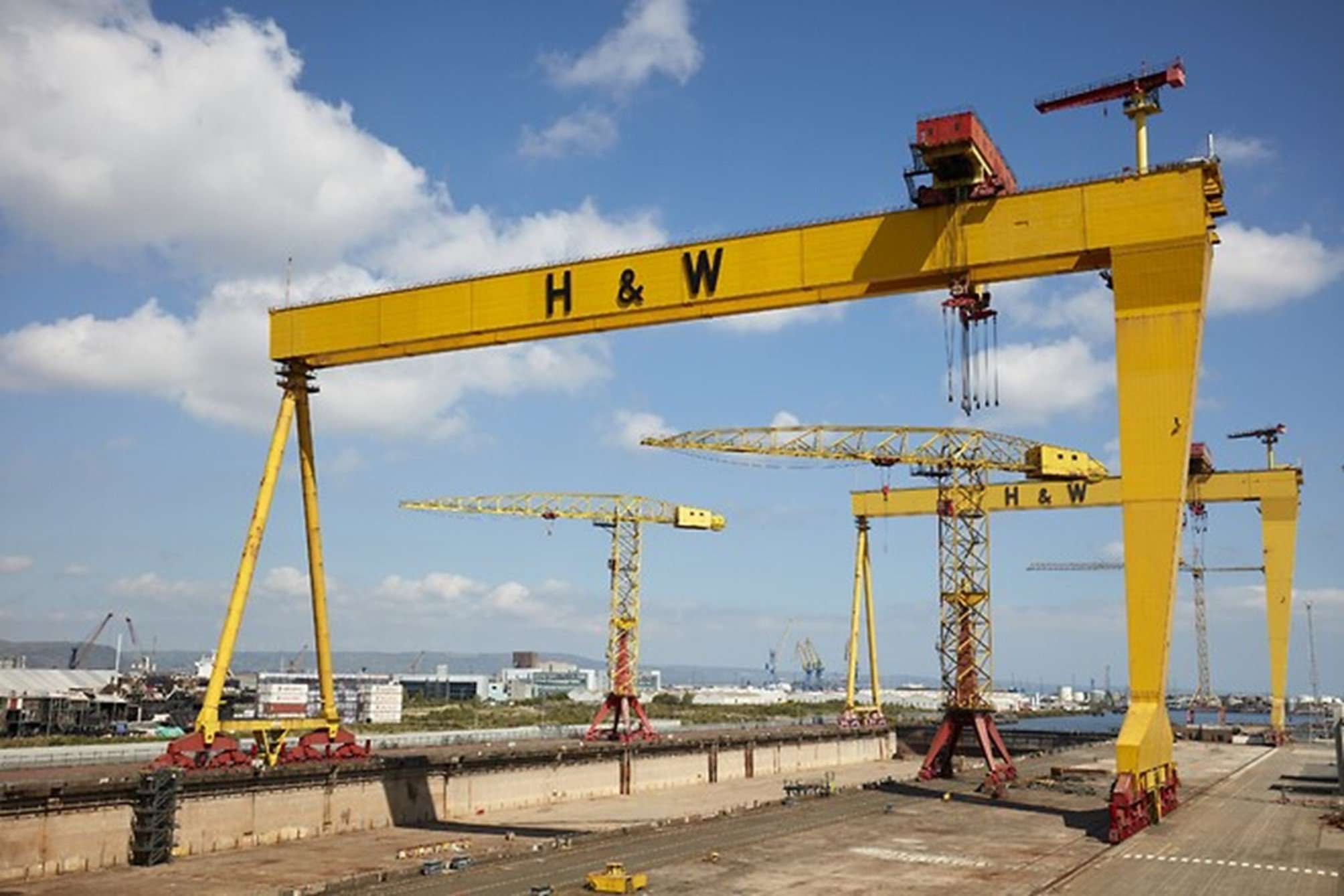 Shipyard cranes